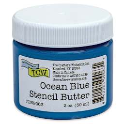 Stencil Butter Acrylic Paint - Ocean Blue, 2 oz, Jar