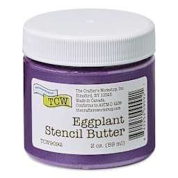 Stencil Butter Acrylic Paint - Eggplant, 2 oz, Jar