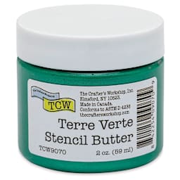 Stencil Butter Acrylic Paint - Terre Verte, 2 oz, Jar