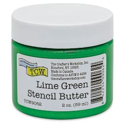 Stencil Butter Acrylic Paint - Lime Green, 2 oz, Jar