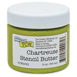 Stencil Butter Acrylic Paint - Chartreuse, 2 oz, Jar