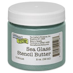 Stencil Butter Acrylic Paint - Sea Glass, 2 oz, Jar