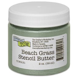 Stencil Butter Acrylic Paint - Beach Grass, 2 oz, Jar