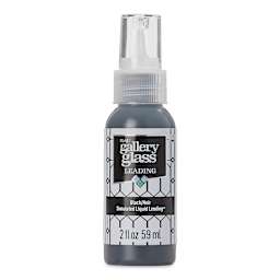 Gallery Glass Liquid Leading - Black, 2 oz, Bottle (Front)