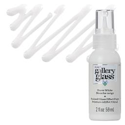 Gallery Glass Paint - Snow White, 2 oz bottle and swatch