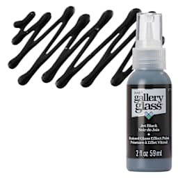Gallery Glass Paint - Jet Black, 2 oz bottle and swatch