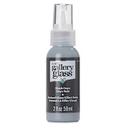 Gallery Glass Paint - Black Onyx, 2 oz (Front of bottle)