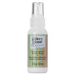 Gallery Glass Paint - Iridescent Green/Gold/Red, 2 oz (Front of bottle)