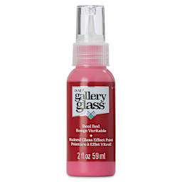 Gallery Glass Paint - Real Red, 2 oz (Front of bottle)