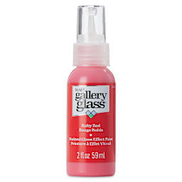 Gallery Glass Paint - Ruby Red, 2 oz (Front of bottle)