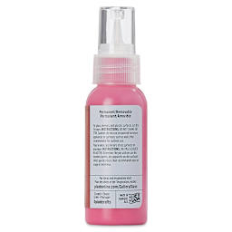 Gallery Glass Paint - Shimmer Red, 2 oz (Back of bottle)