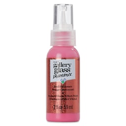 Gallery Glass Paint - Shimmer Red, 2 oz (Front of bottle)
