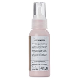 Gallery Glass Paint - Metallic Rose Gold, 2 oz (Back of bottle)