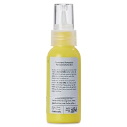 Gallery Glass Paint - Sunny Yellow, 2 oz (Back of bottle)