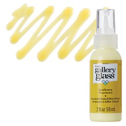 Gallery Glass Paint - Sunflower, 2 oz bottle and swatch