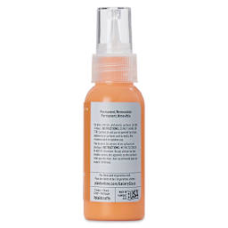 Gallery Glass Paint - Pumpkin Orange, 2 oz (Back of bottle)