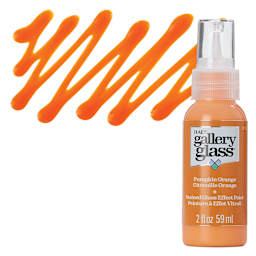 Gallery Glass Paint - Pumpkin Orange, 2 oz bottle and swatch