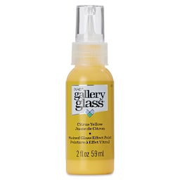 Gallery Glass Paint - Citrus Yellow, 2 oz (Front of bottle)