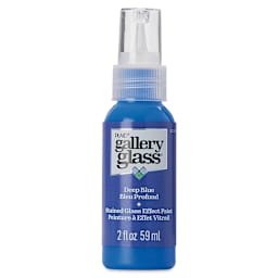 Gallery Glass Paint - Deep Blue, 2 oz (Front of bottle)