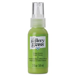 Gallery Glass Paint - Lime Green, 2 oz (Front of bottle)