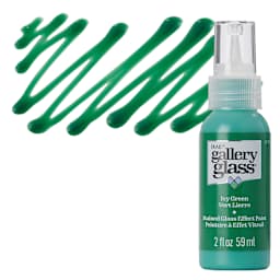 Gallery Glass Paint - Ivy Green, 2 oz bottle and swatch