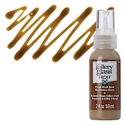 Gallery Glass Paint - Frost Root Beer, 2 oz bottle and swatch