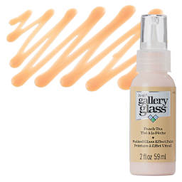 Gallery Glass Paint - Peach Tea, 2 oz bottle and swatch