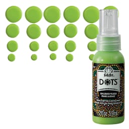 FolkArt Dots Acrylic Paint - Grassy Meadow, 2 oz bottle and swatch