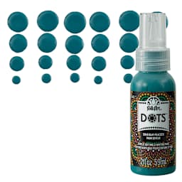 FolkArt Dots Acrylic Paint - Silky Peacock, 2 oz bottle and swatch