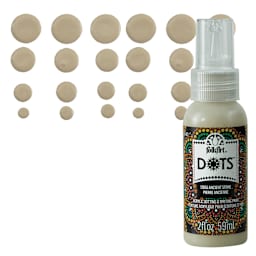 FolkArt Dots Acrylic Paint - Ancient Stone, 2 oz bottle and swatch