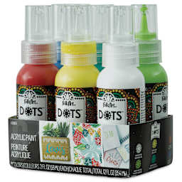 FolkArt Dots Acrylic Paints - Set of 6, 2 oz (Angled)
