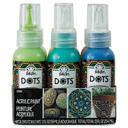 FolkArt Dots Acrylic Paints - Set of 6, 2 oz (Back)