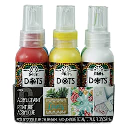 FolkArt Dots Acrylic Paints - Set of 6, 2 oz (Front)