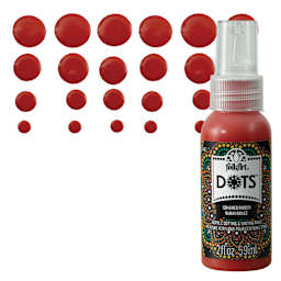 FolkArt Dots Acrylic Paint - Red Ribbon, 2 oz bottle and swatch
