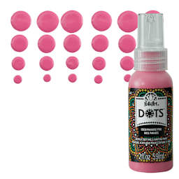 FolkArt Dots Acrylic Paint - Paradise Pink, 2 oz bottle and swatch