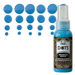 FolkArt Dots Acrylic Paint - Heavenly Blue, 2 oz bottle and swatch