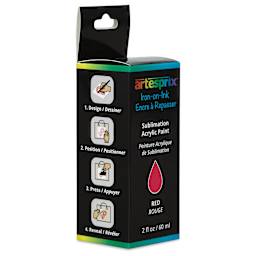 Artesprix Sublimation Acrylic Paint - Red, 2 oz Tube (front of packaging)