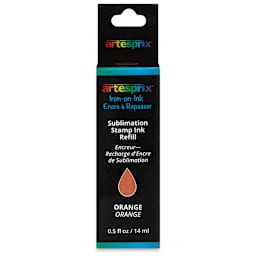 Artesprix Sublimation Stamp Ink Refill - Orange, 0.5 oz (front of package)