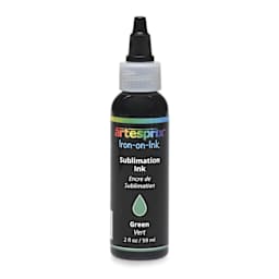 Artesprix Sublimation Ink - Green,  2 oz, front of bottle