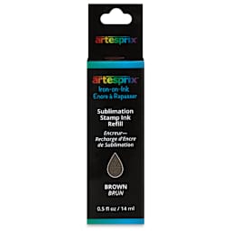 Artesprix Sublimation Stamp Ink Refill - Brown, 0.5 oz (front of package)