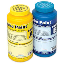 Smooth-On Psycho Paint Platinum Silicone Paint Base - 2 lbs (right side of bottles)