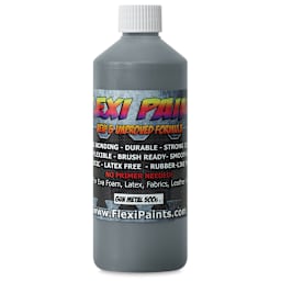 Flexi Paint Waterbased Flexible Cosplay Paint - Metallic Gun Metal, 500 g (1.10 lb)