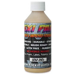 Flexi Paint Waterbased Flexible Cosplay Paint - Metallic Gold, 250 g (0.55 lb)