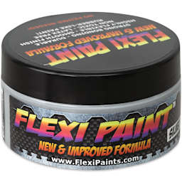 Flexi Paint Waterbased Flexible Cosplay Paint - Metallic Silver, 100 g (0.22 lb)
