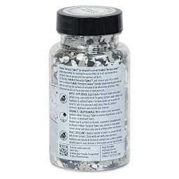Plaid FolkArt Terrazzo Color Chip Flakes - Grey Multi, 2.47 oz back of bottle