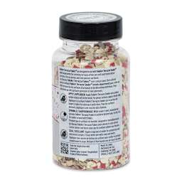 Plaid FolkArt Terrazzo Color Chip Flakes - Red Multi, 2.47 oz back of bottle