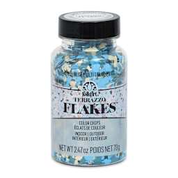 Plaid FolkArt Terrazzo Color Chip Flakes - Blue Multi, 2.47 oz front of bottle