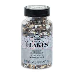 Plaid FolkArt Terrazzo Color Chip Flakes - Brown Multi, 2.47 oz front of bottle
