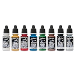 Vallejo Acrylic Model Color Paints Set - Set of 8, Wargame Basics set contents