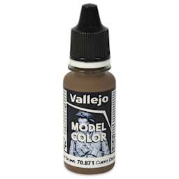 Vallejo Acrylic Model Color Paint - Leather Brown, 18 ml